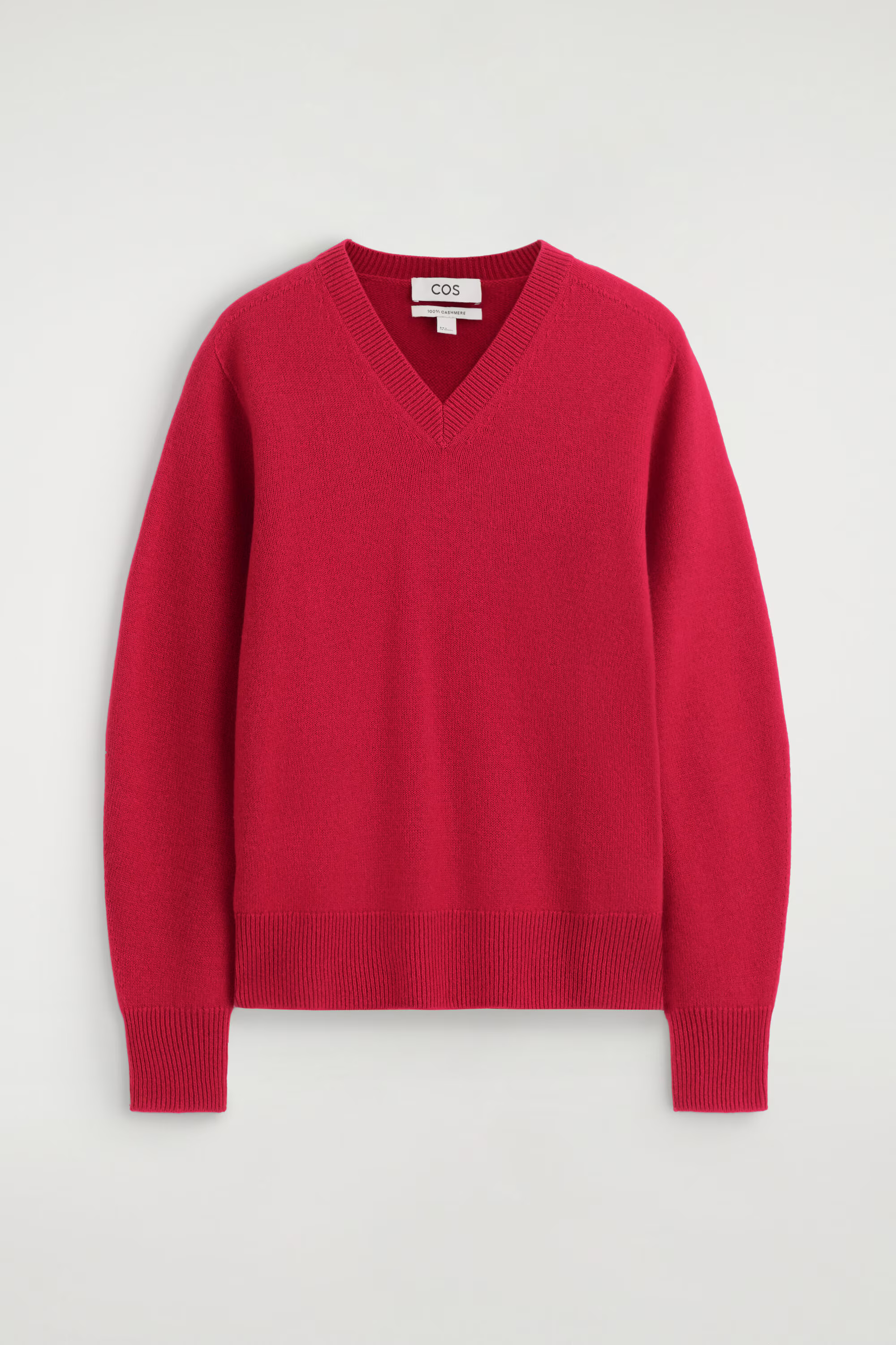 SCULPTED CASHMERE V-NECK JUMPER