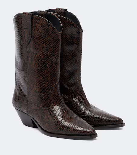 Duerto snake-effect leather cowboy boots