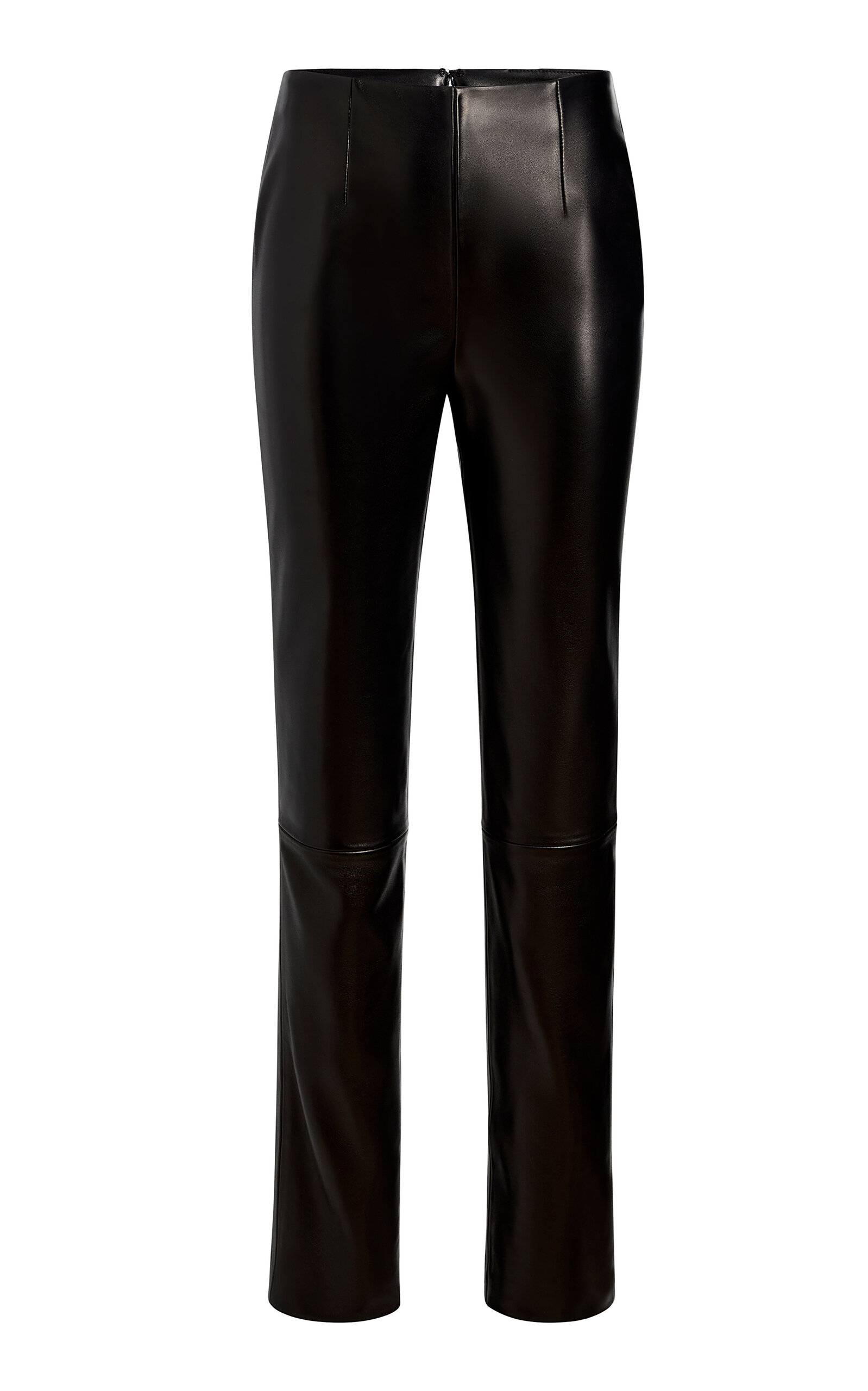 Ryden Plonge Leather Straight-Leg Pants