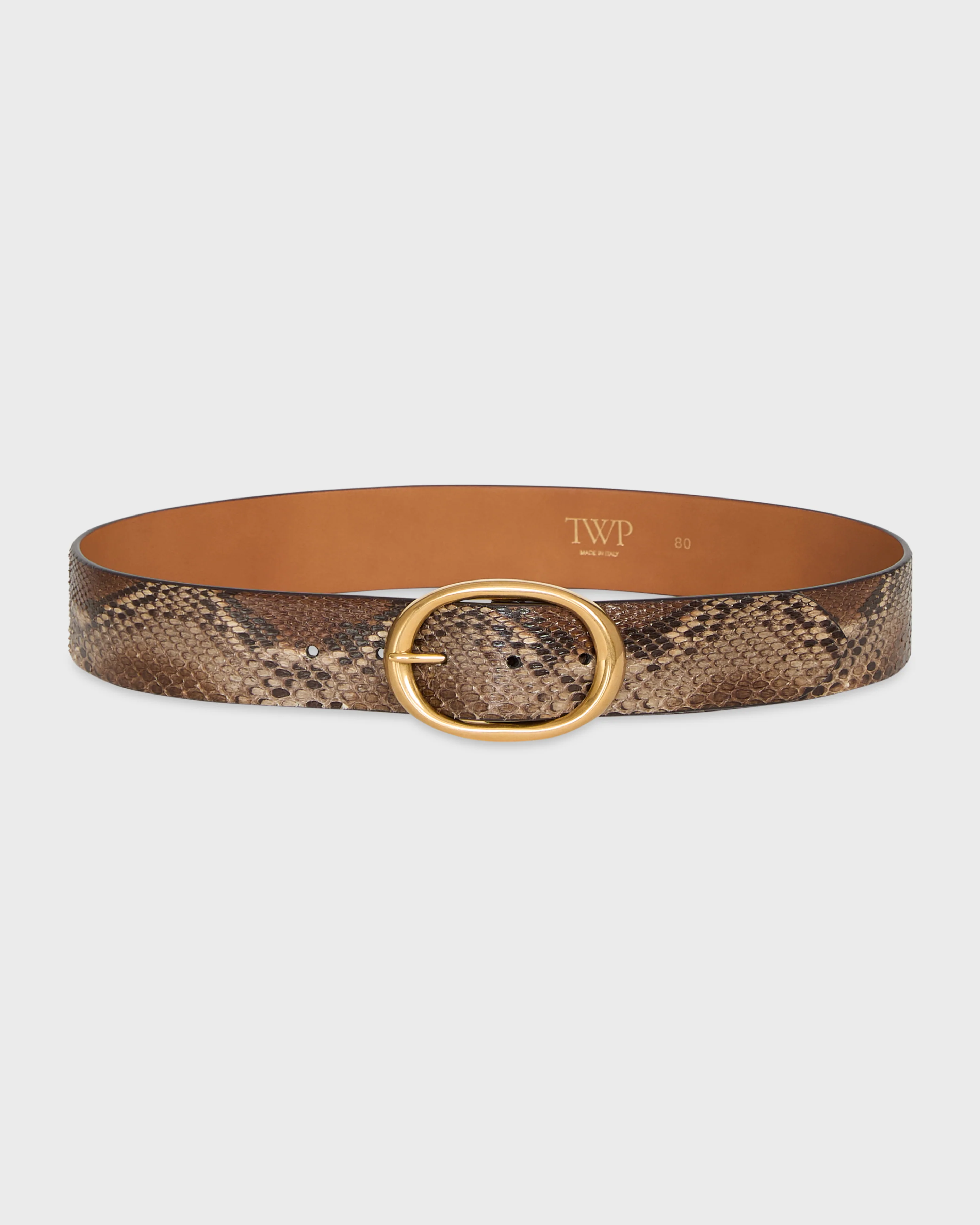 Women's Python Leather Wide Belt | TWP Clothing