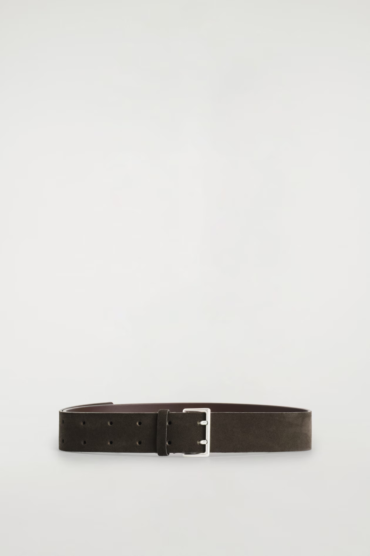 DOUBLE-PRONG SUEDE BELT