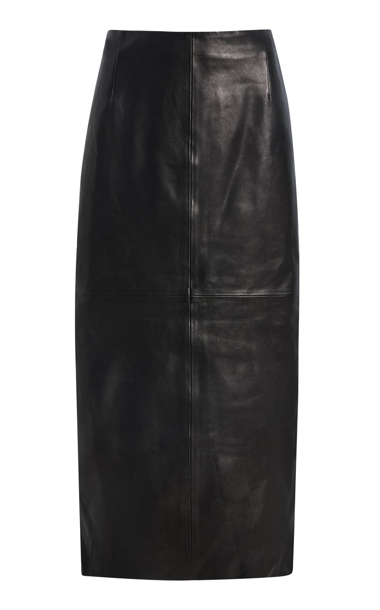 Selly Leather Midi Skirt