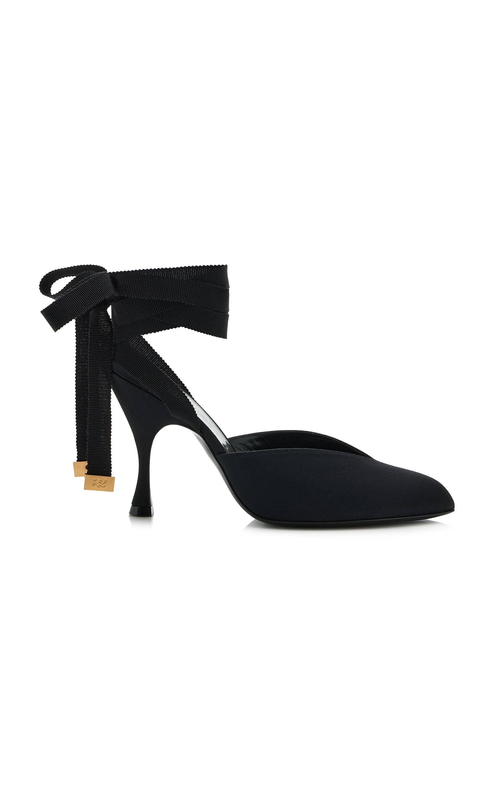 Sitting Pretty Silk-Faille Lace-Up Mules