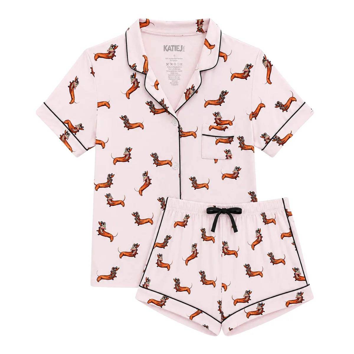Women & Juniors Katie J NYC Dachshund Lynn Shorts PJ Set - Frankie's on the Park