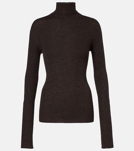 Ribbed-knit wool sweater