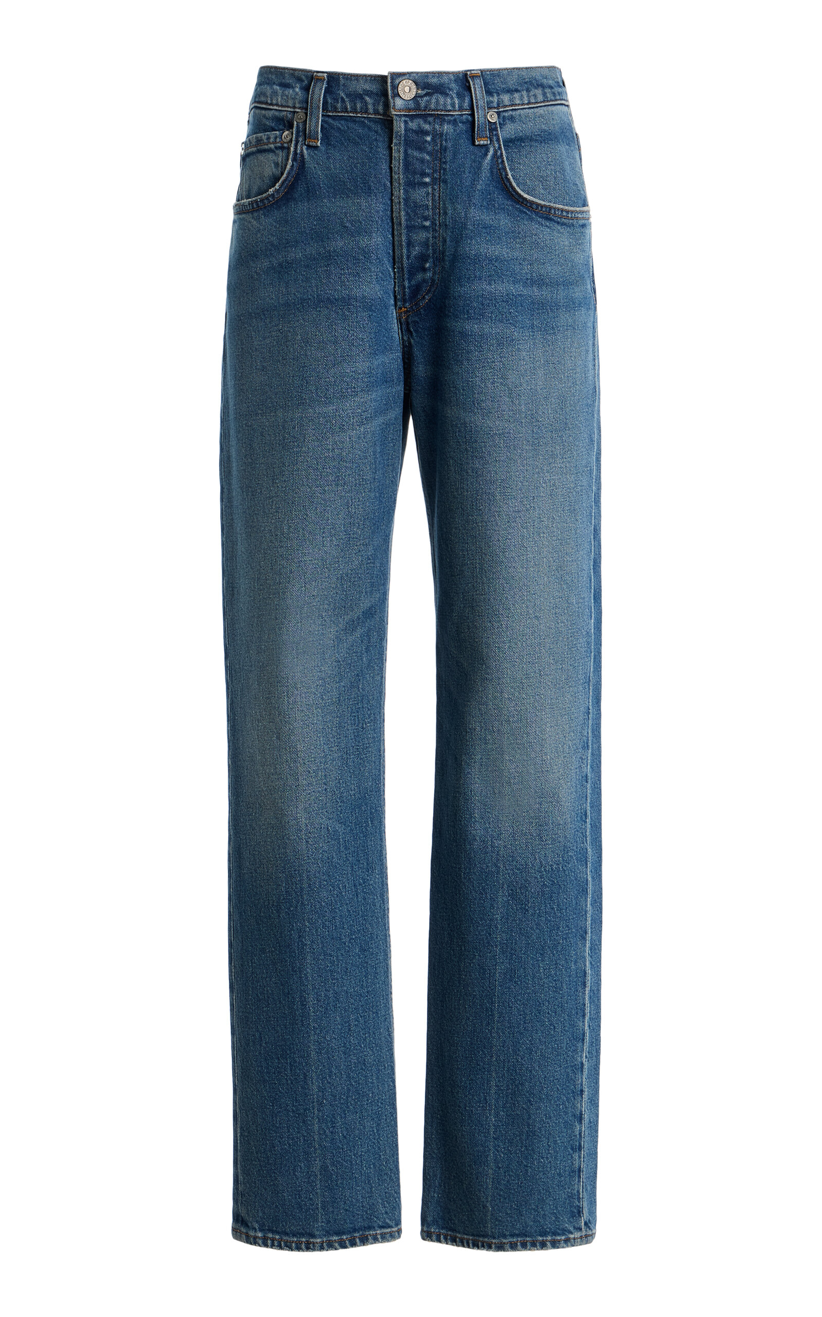 Savannah Stretch Mid-Rise Cigarette Jeans