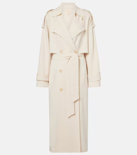 Wool and cashmere trench coat