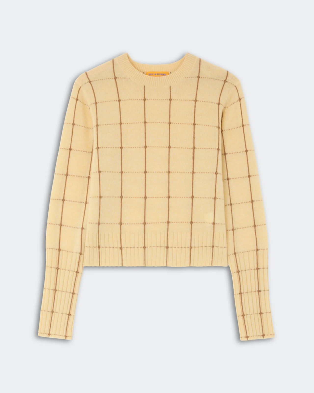 Shrunken Checker Crew - Butter/Almond