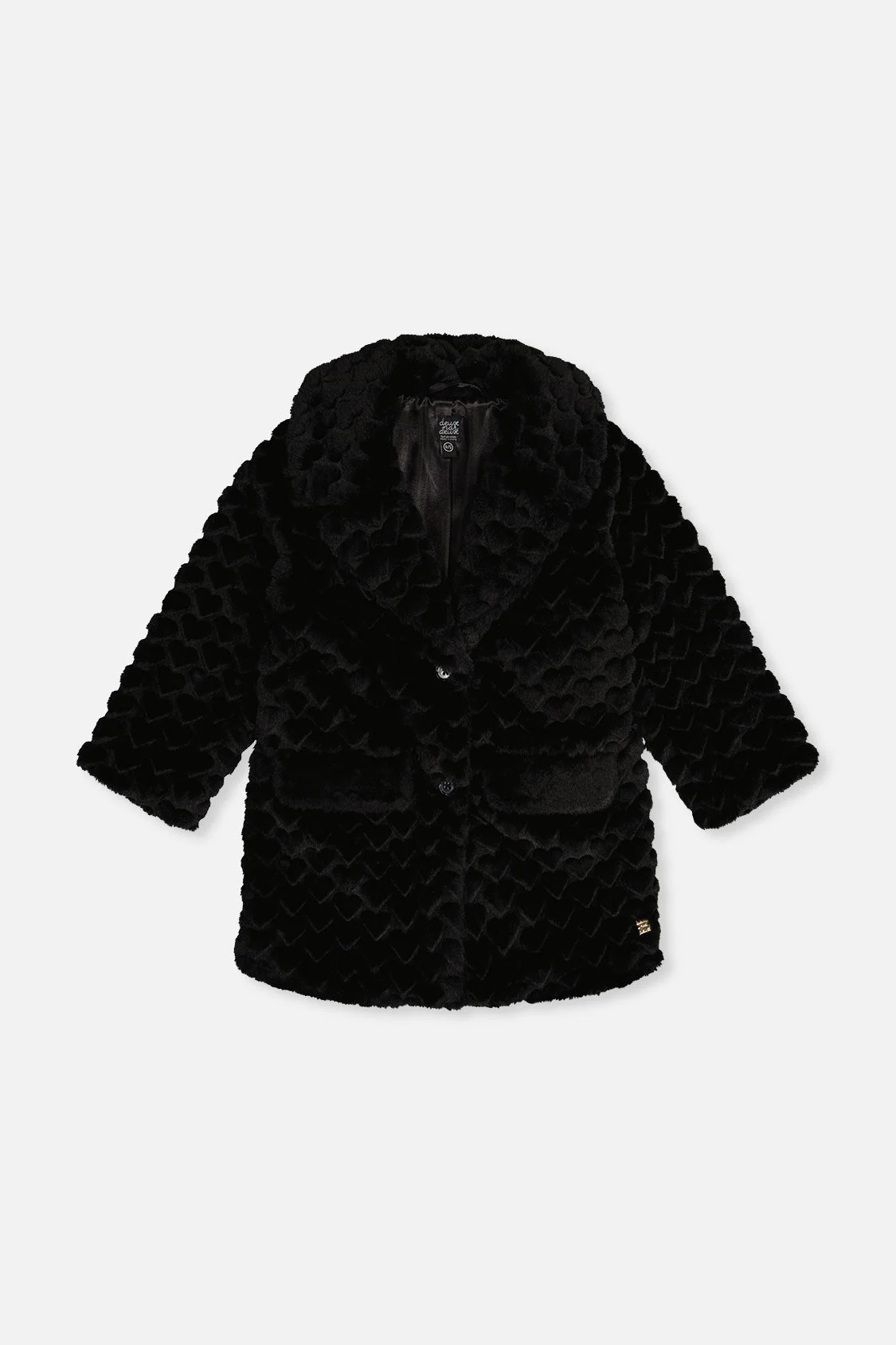 Faux Fur Long Coat Brown Leopard Print