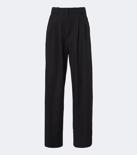 Lyda pleated virgin wool straight pants