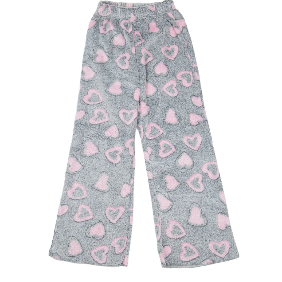 Girls Teen & Pre Teen FBZ Mac Pink Hearts Fuzzy Lounge Pants - Frankie's on the Park