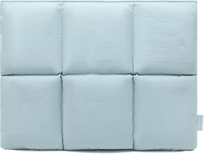 Puffy Laptop Sleeve 15inch 16 inch, Pillow Shape Laptop Sleeve, Compatible MacBook Air 15 in M4 2025 & MacBook Pro 16 in M4 2024,Sky Blue