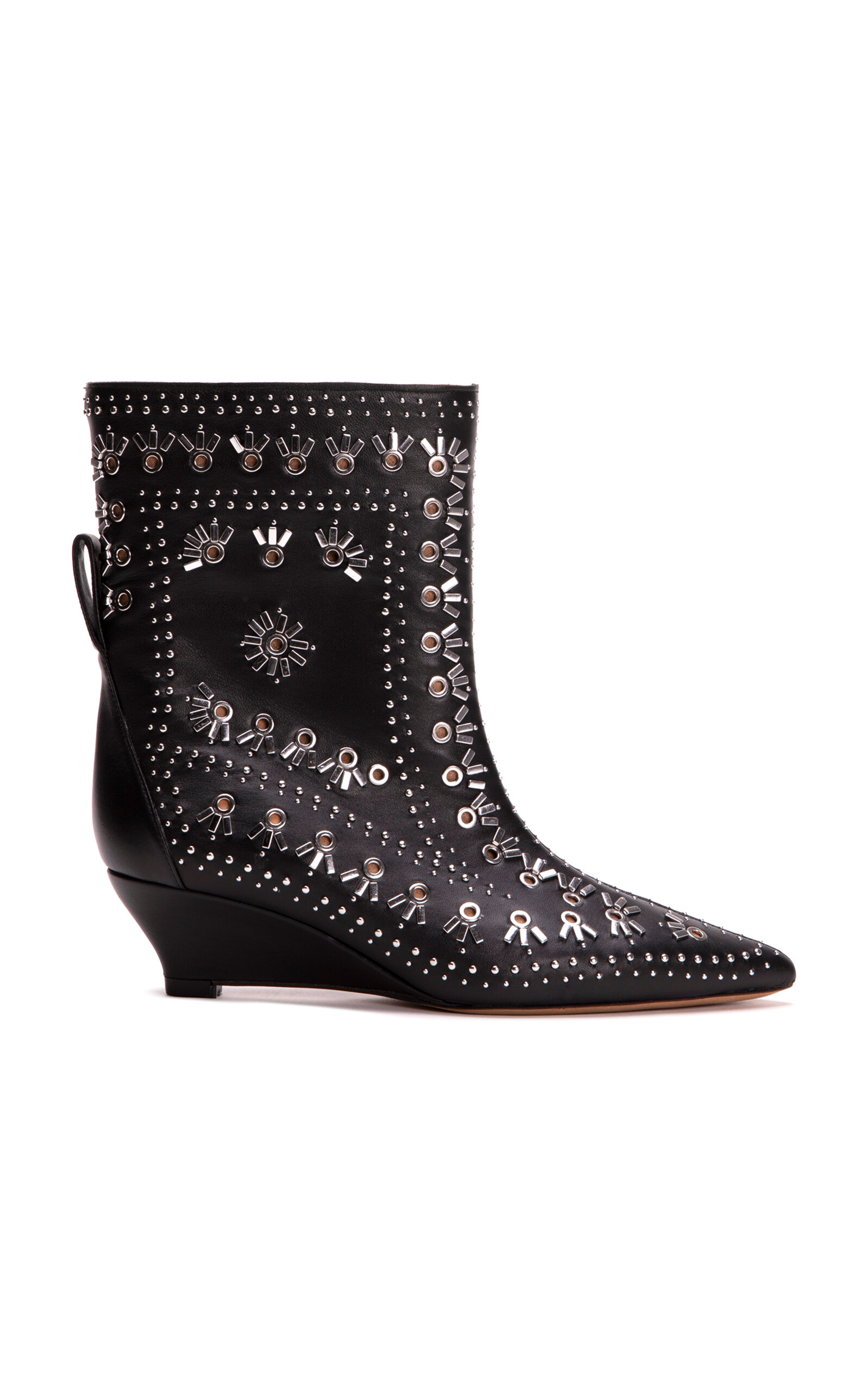 Gemma D Studded Leather Ankle Boots