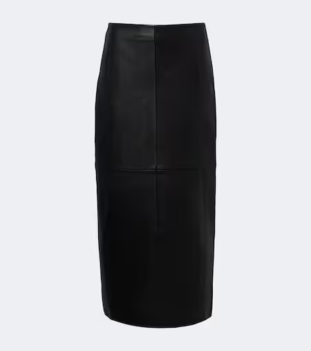 Leather pencil skirt