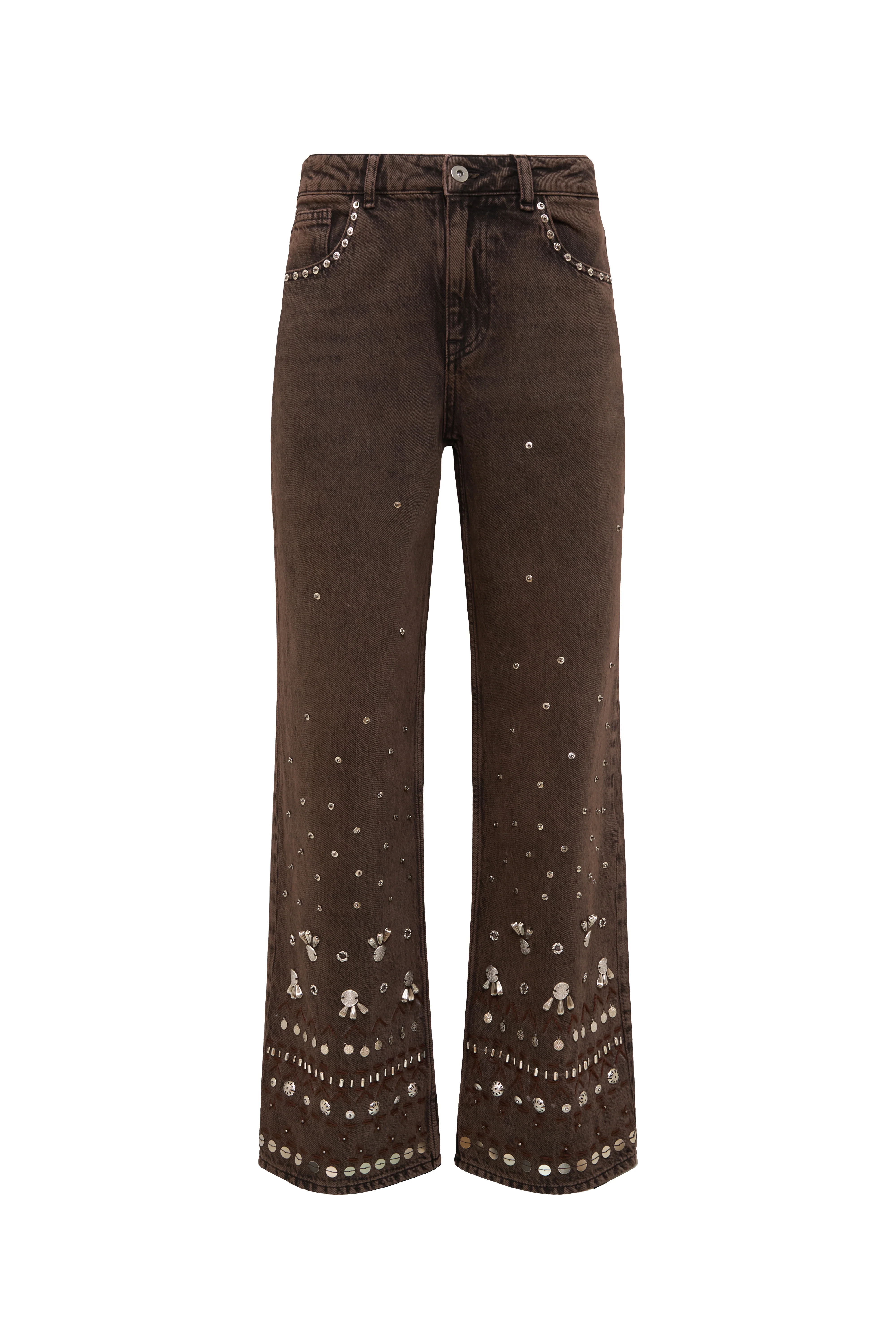 JUNIE - Studded denim pants