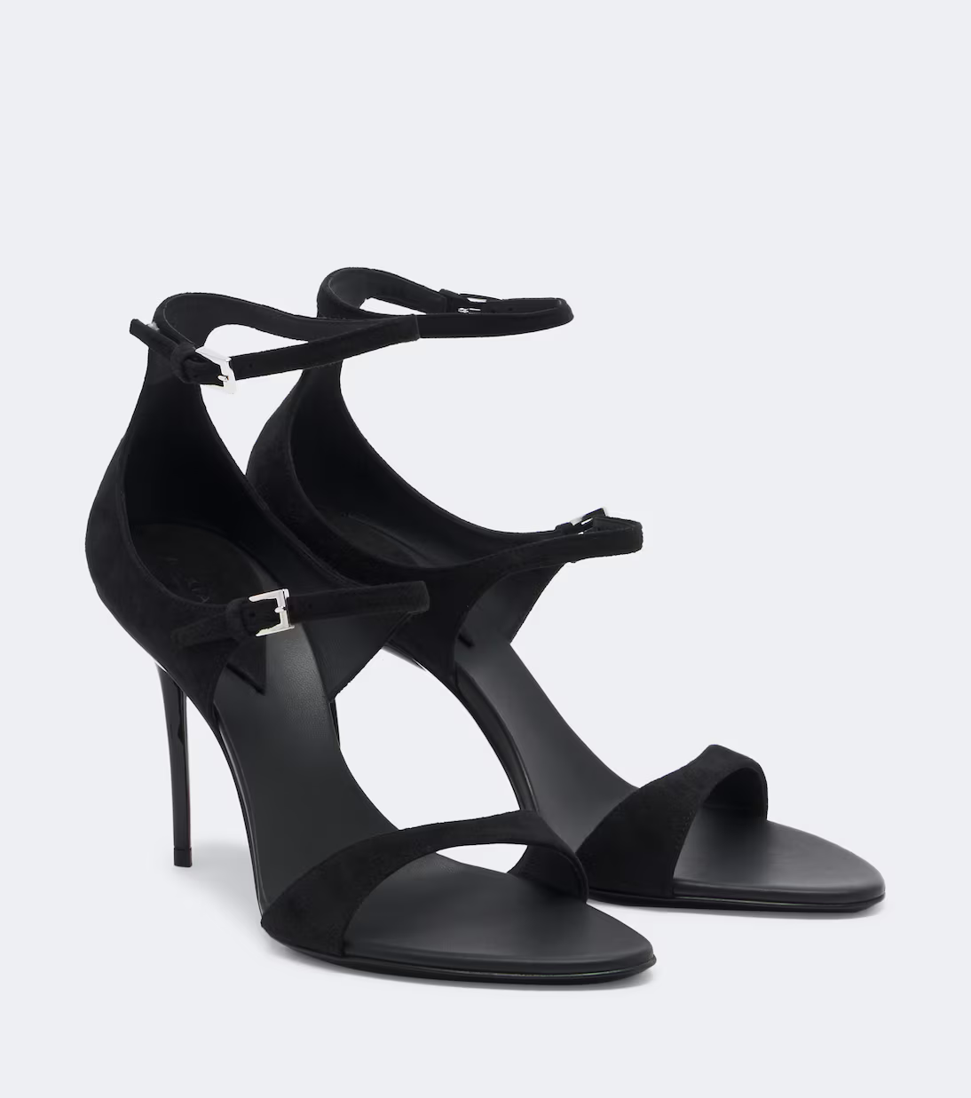 Drop suede sandals