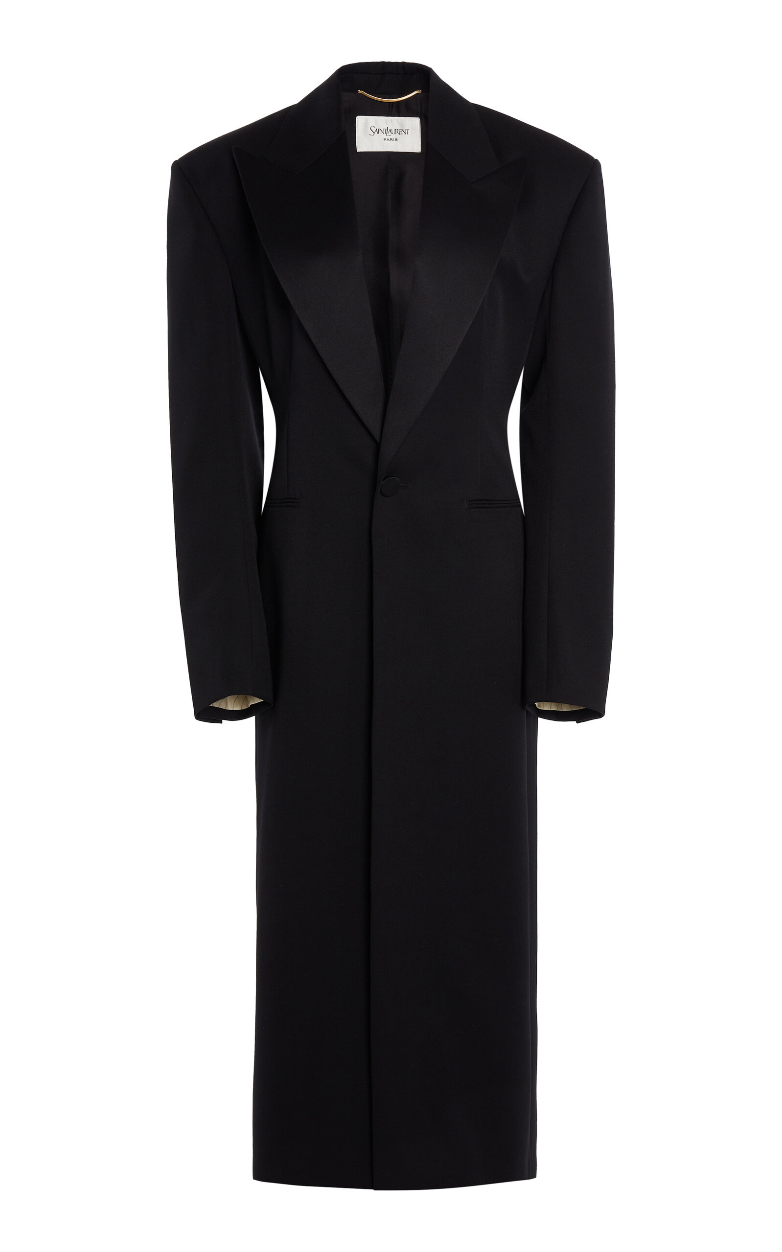 Virgin-Wool Single-Breasted Coat