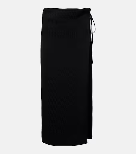 Hallie striped midi skirt