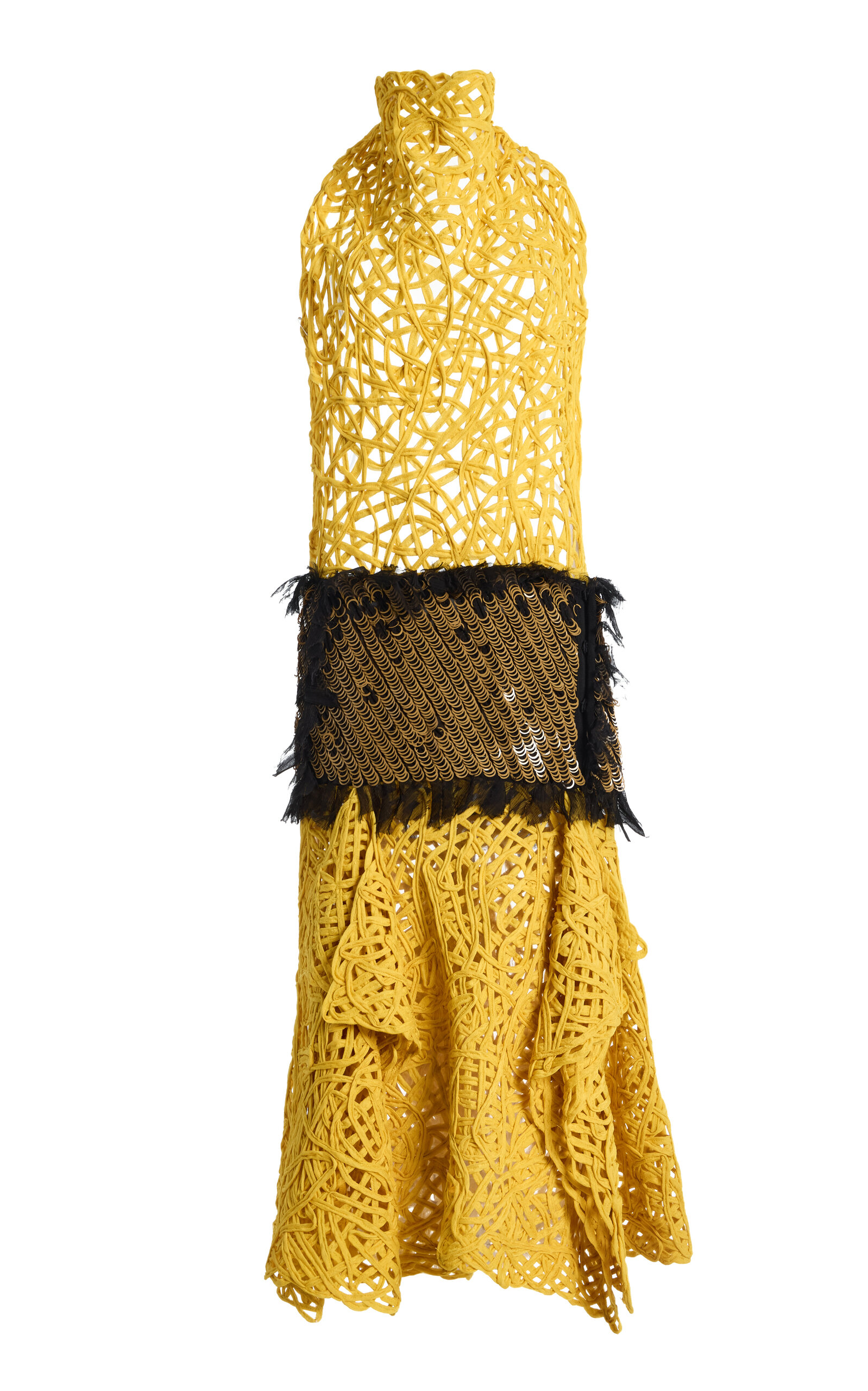 Exclusive Embroidered Midi Halter Dress