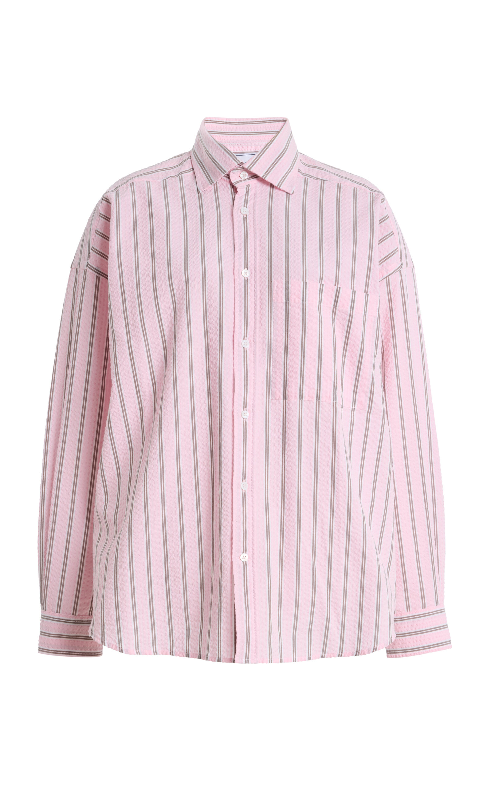 Exclusive The Weekend Striped Cotton Seersucker Shirt