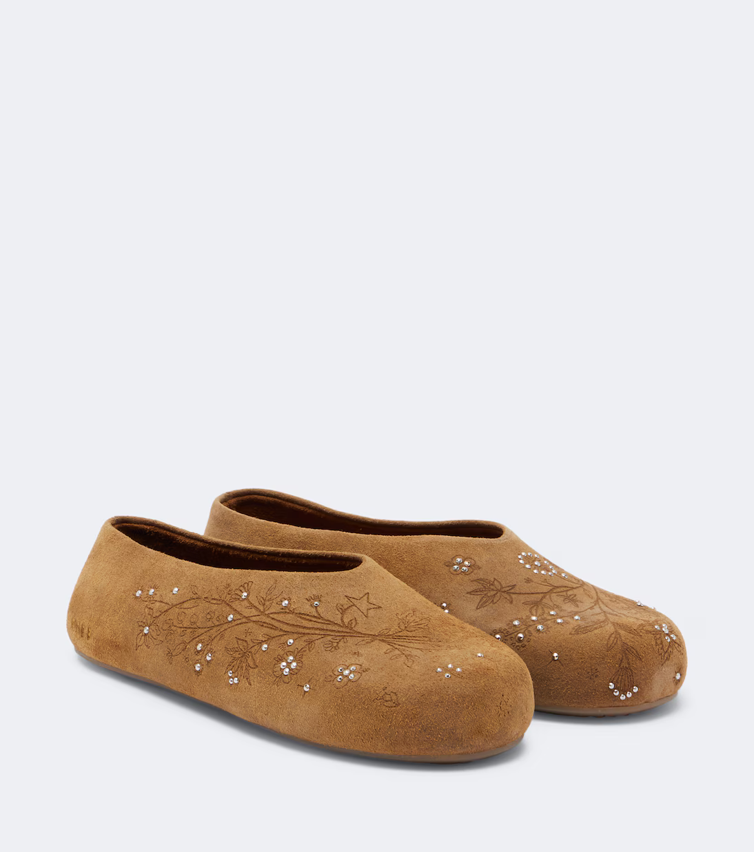 Tierra studded suede slip-on shoes