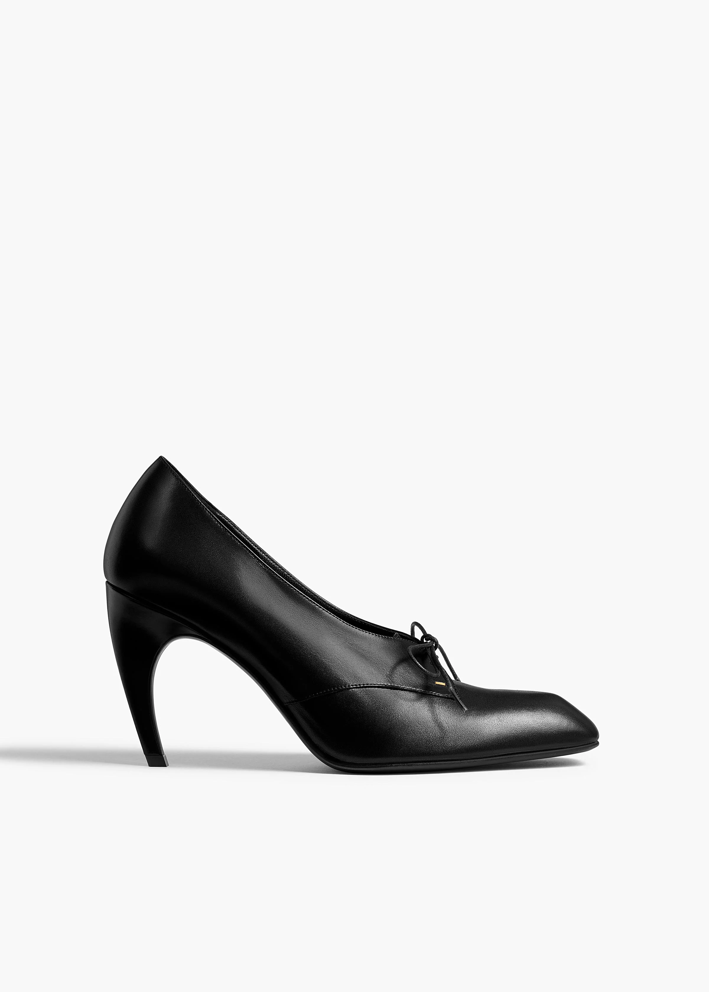 Colt Pump in Black Glazed Leather