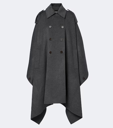Wool and cashmere cape