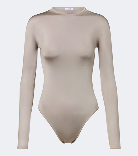 Silk-blend bodysuit