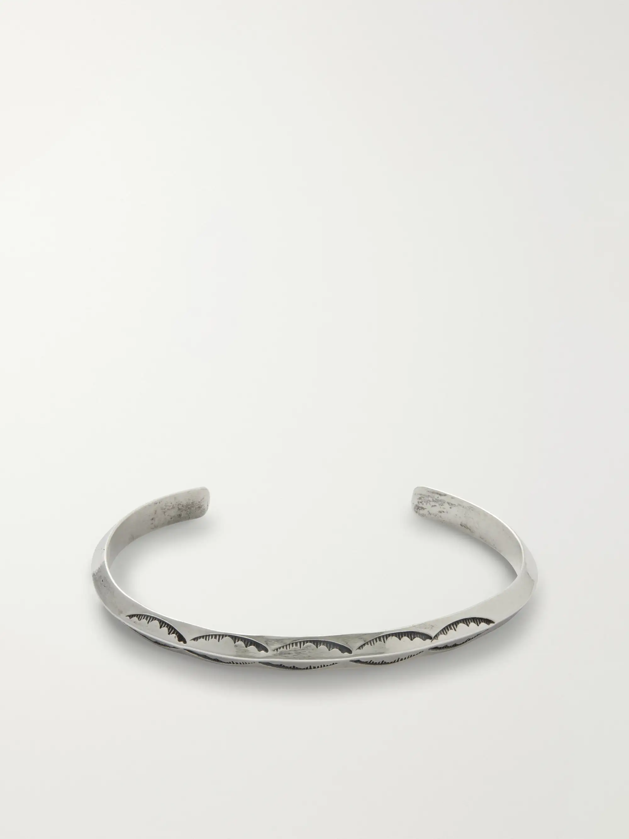 Vintage 1970s Sterling Silver Cuff - silver - One Size