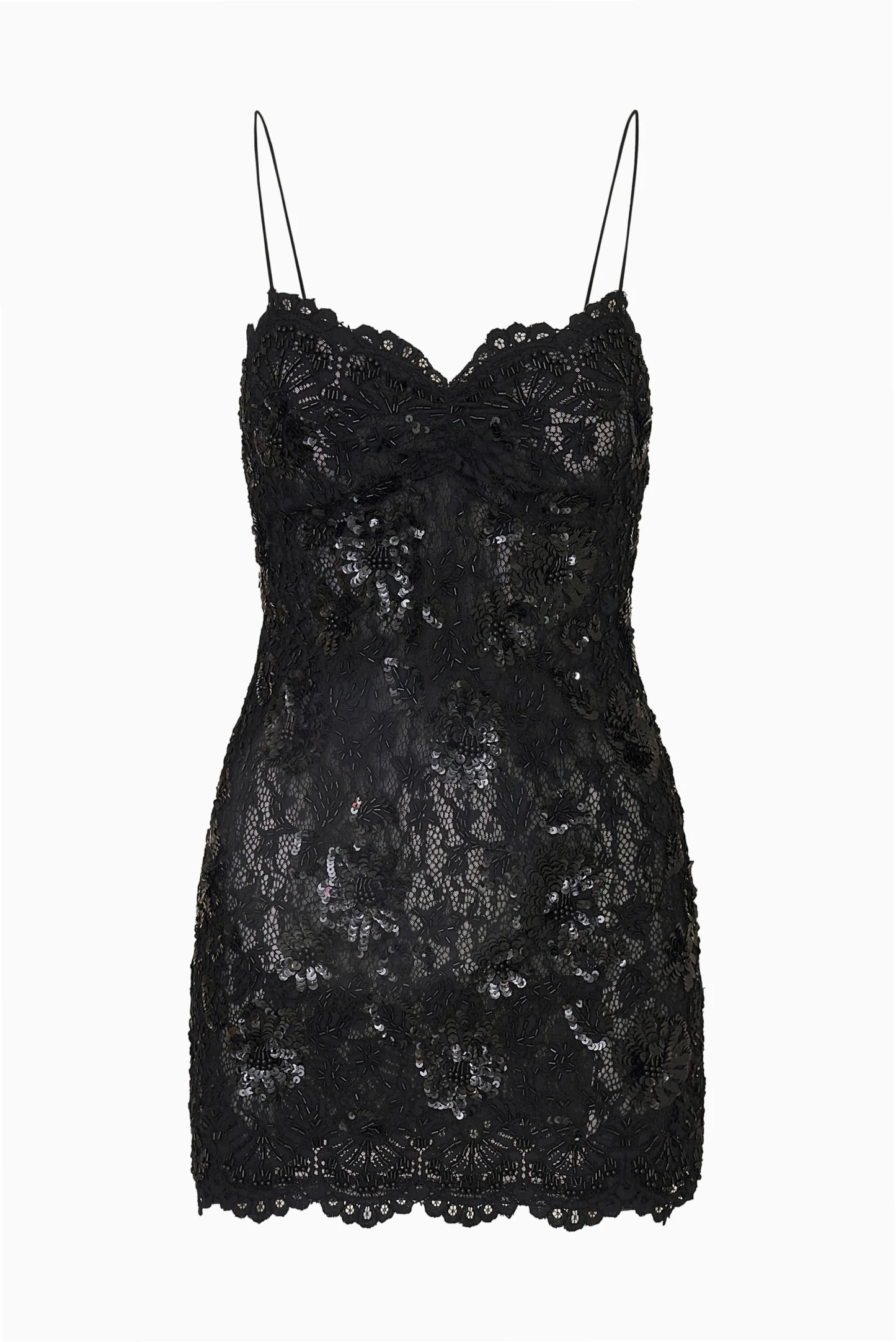 Jetta Embellished Lace Mini Dress