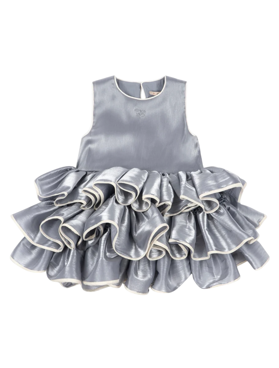 Fia Frill Dress in Sleet
