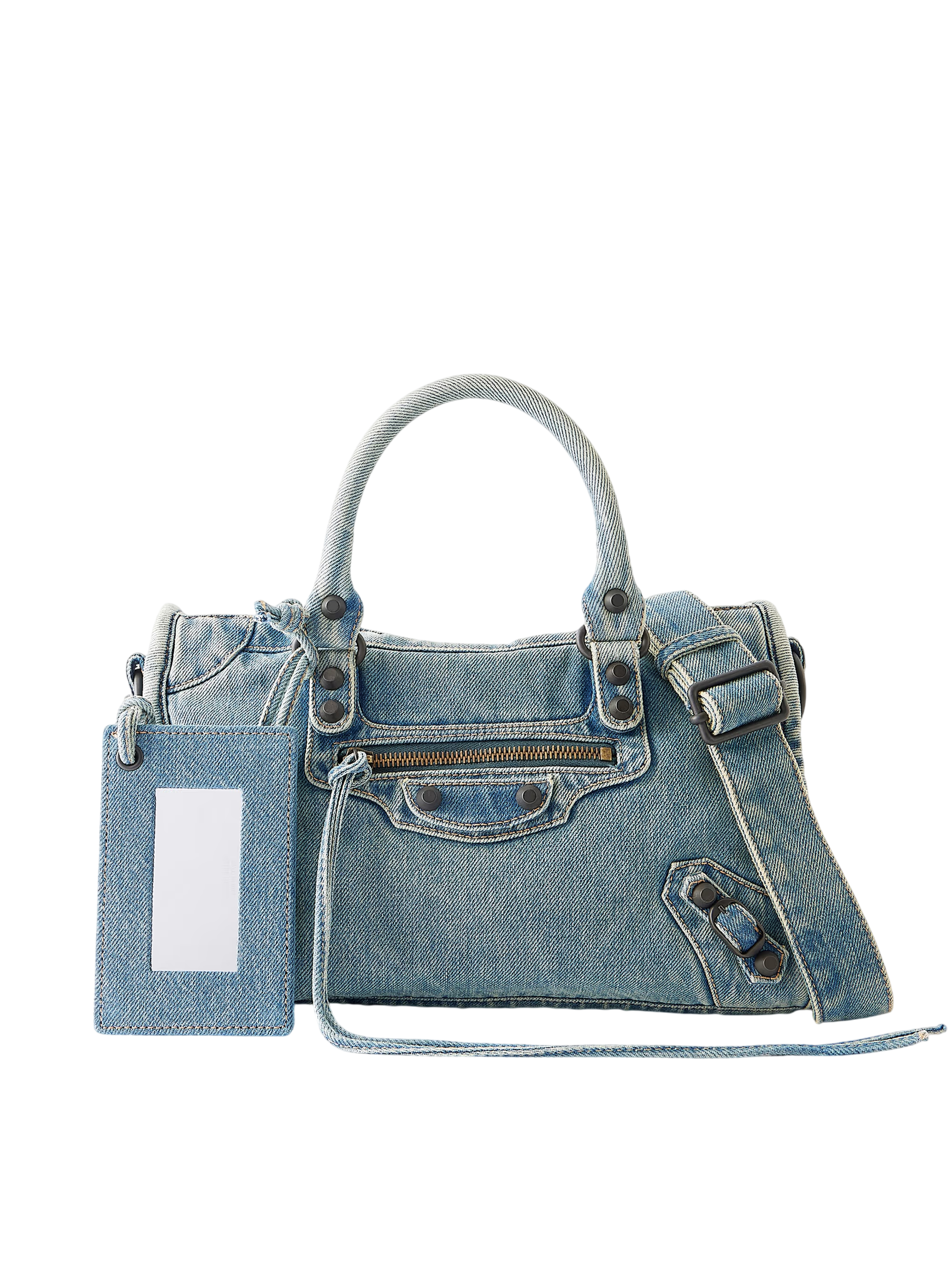 Le City small embellished denim shoulder bag