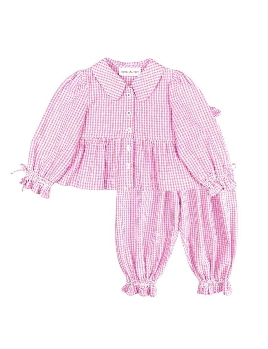 Jeanie Set in Pink Gingham