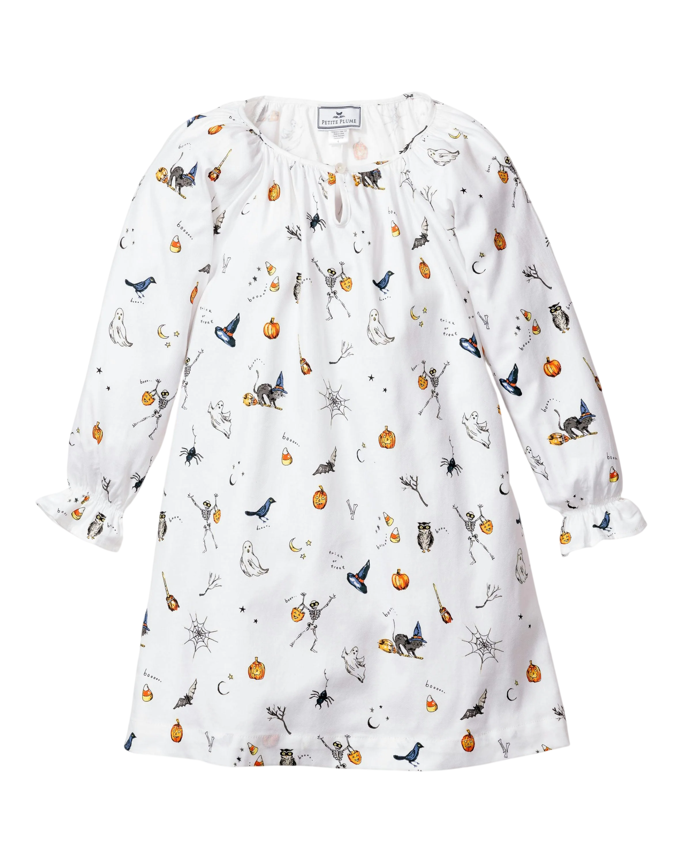 Girl's Twill Delphine Nightgown in Trick or Treat