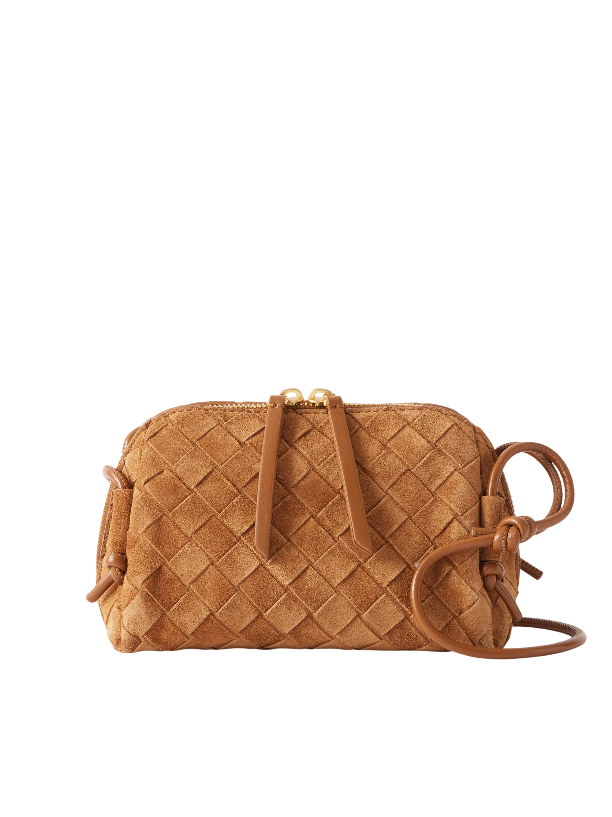 Concert Pouch Intrecciato suede shoulder bag