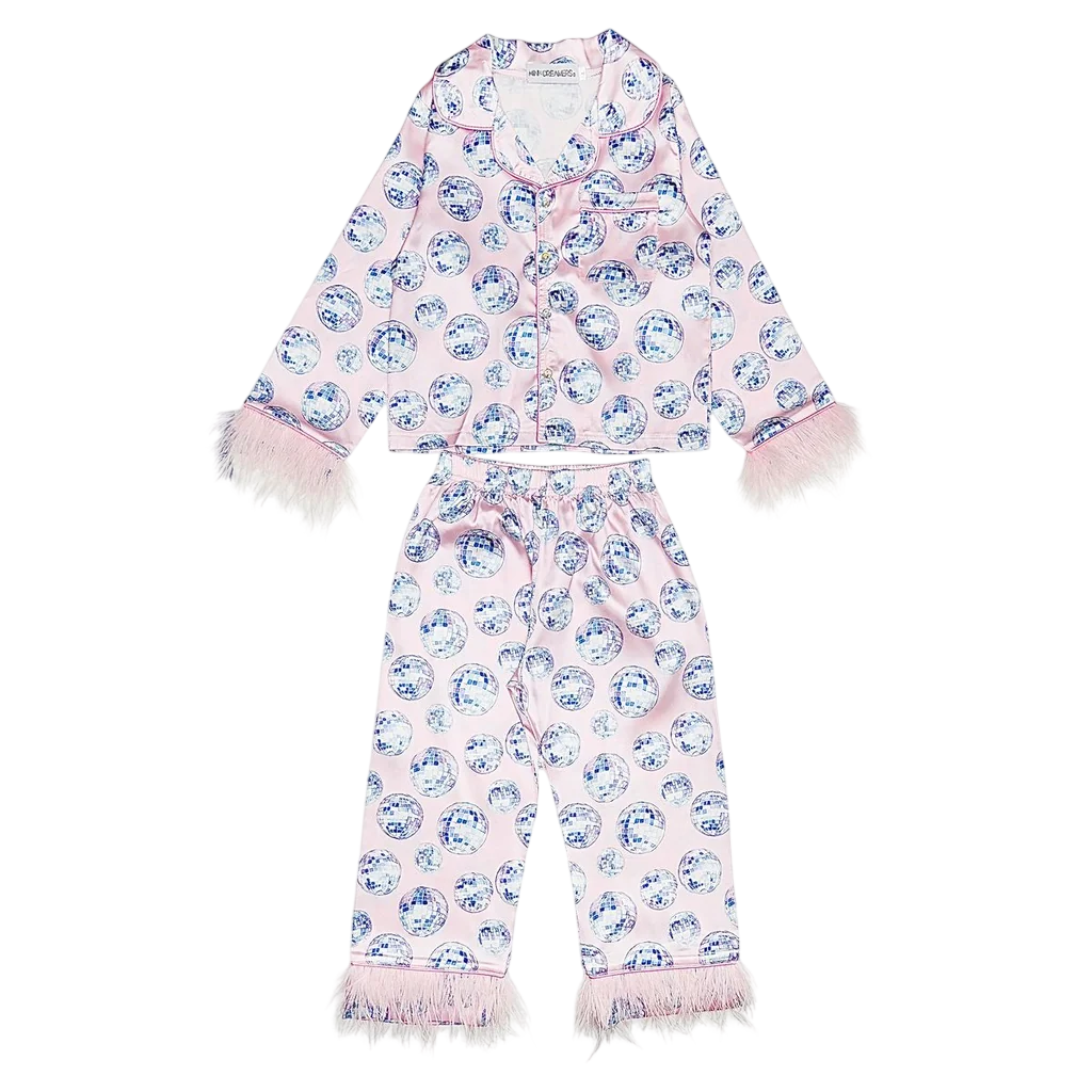 DISCO BALL SILKY SET W/ FEATHERS