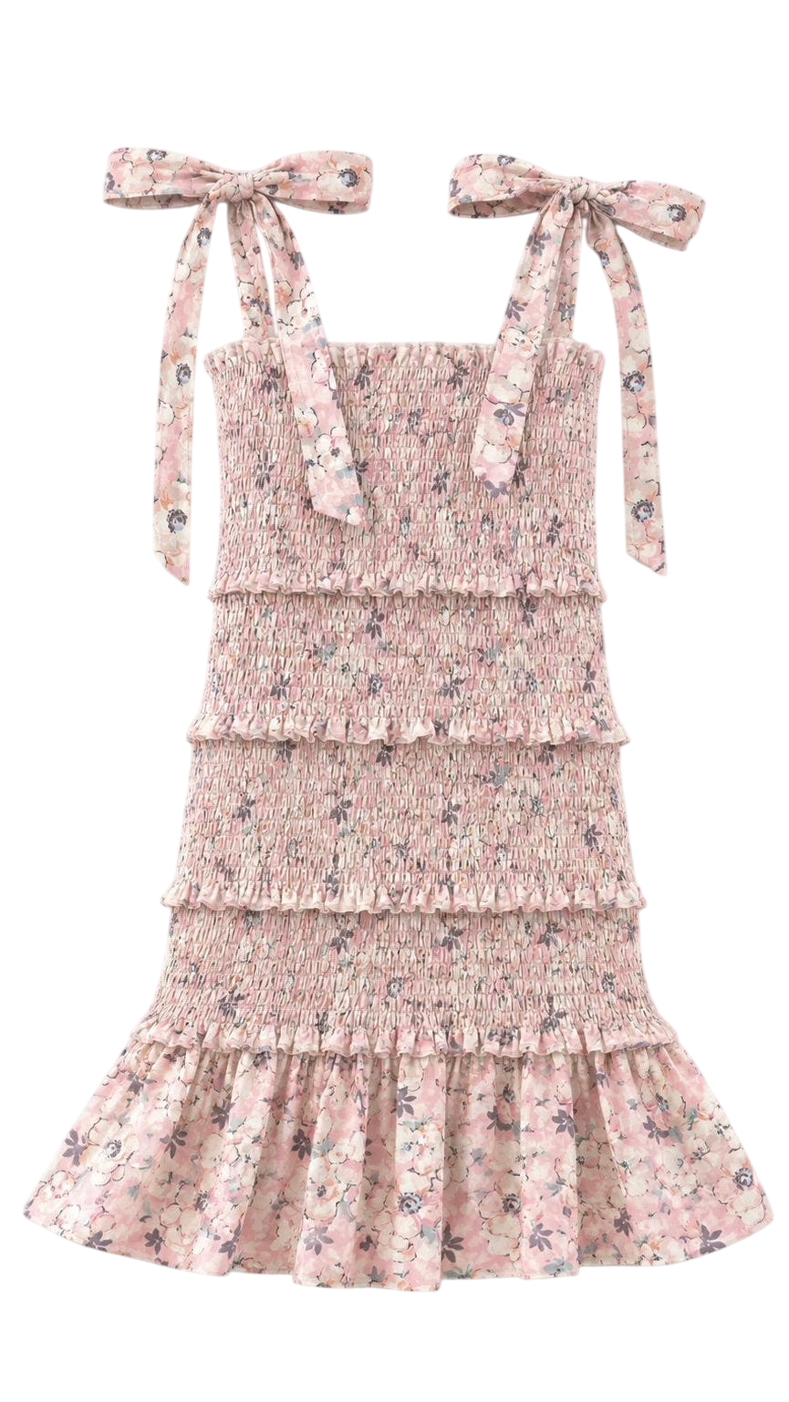 Reine Dress Blush Meadow Pink
