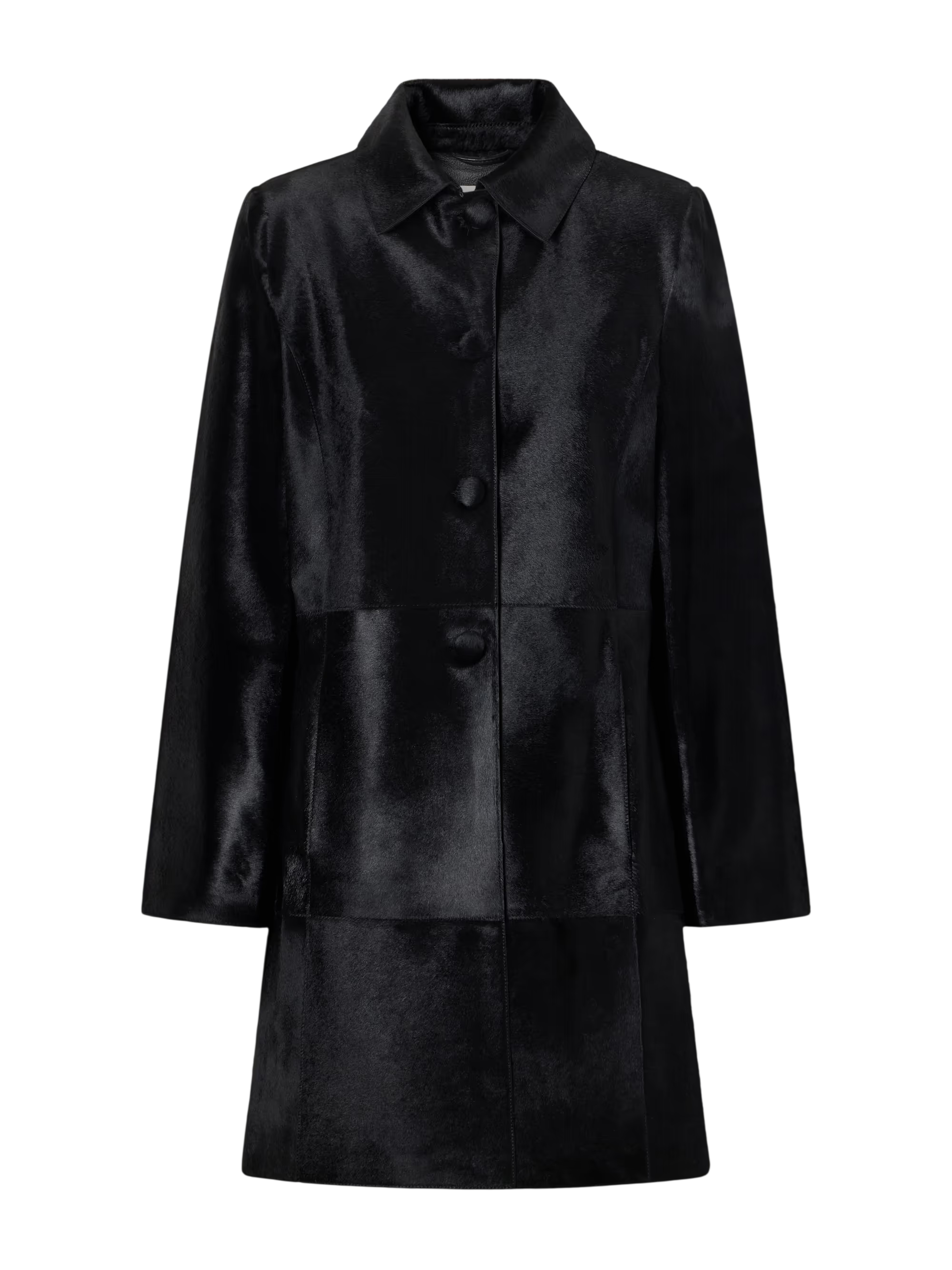Stella paneled calf hair coat