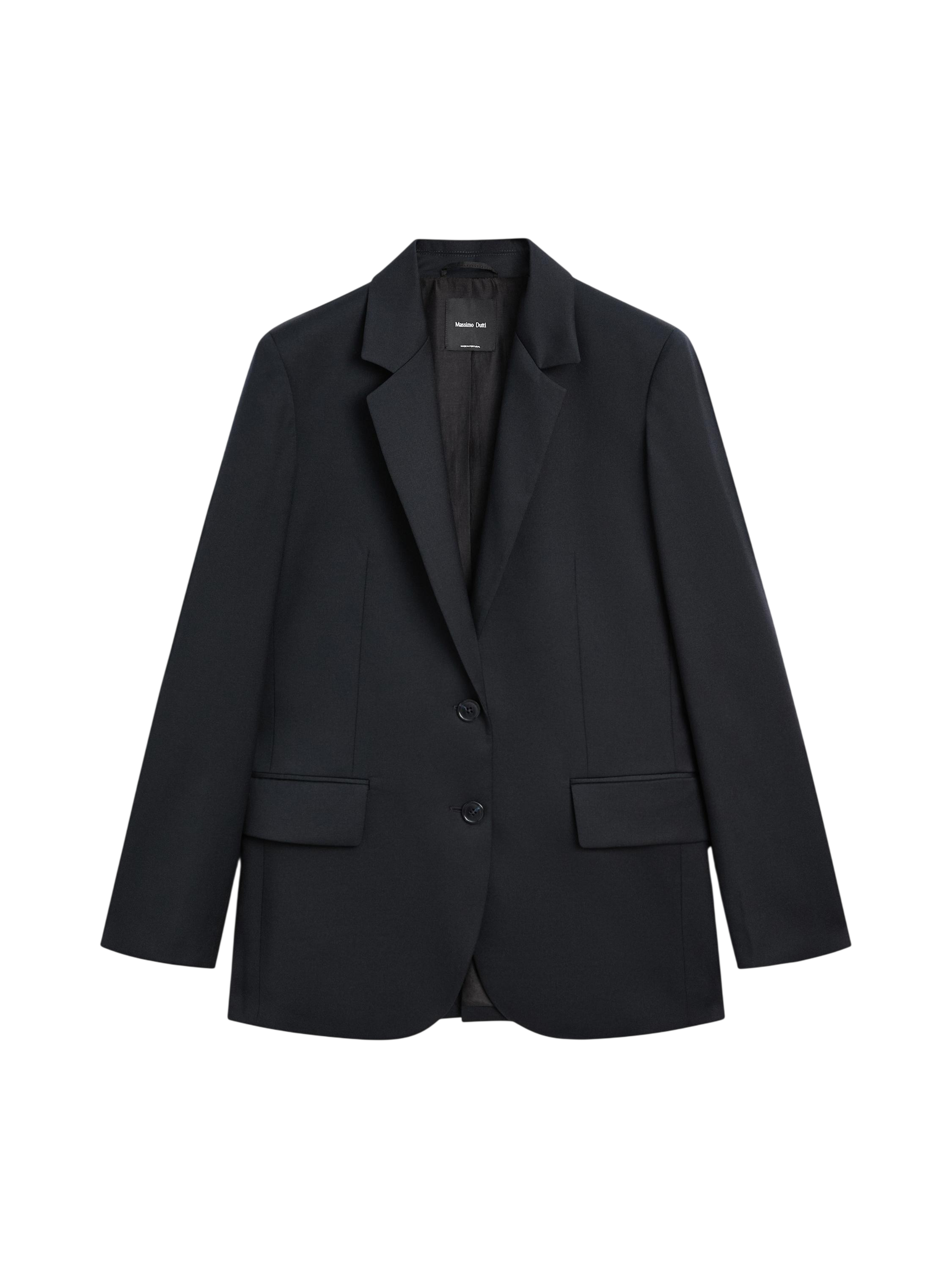 100% extra fine wool two-button blazer
