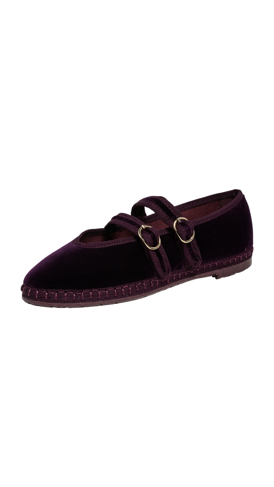 Flabelus Claire Velvet Mary Jane Flats | Shopbop