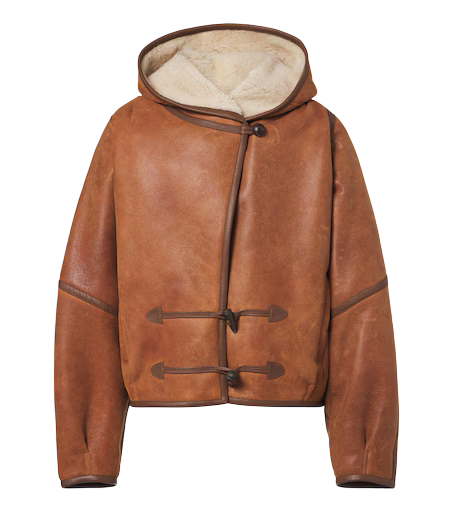 Amiel hooded leather jacket