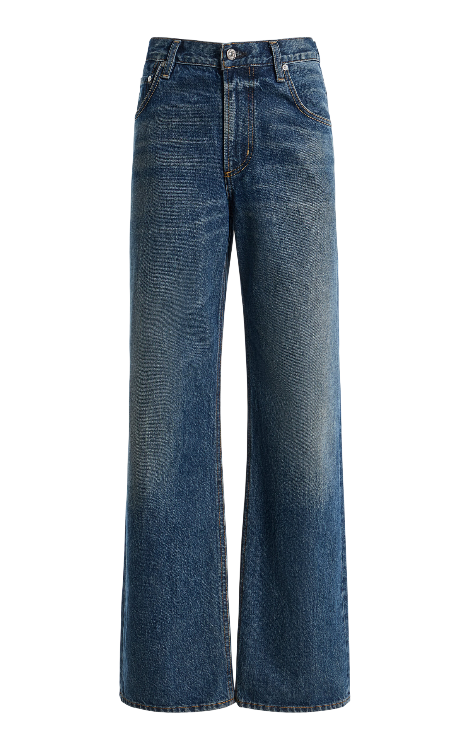 Lindz Easy Rigid Mid-Rise Straight-Leg Jeans