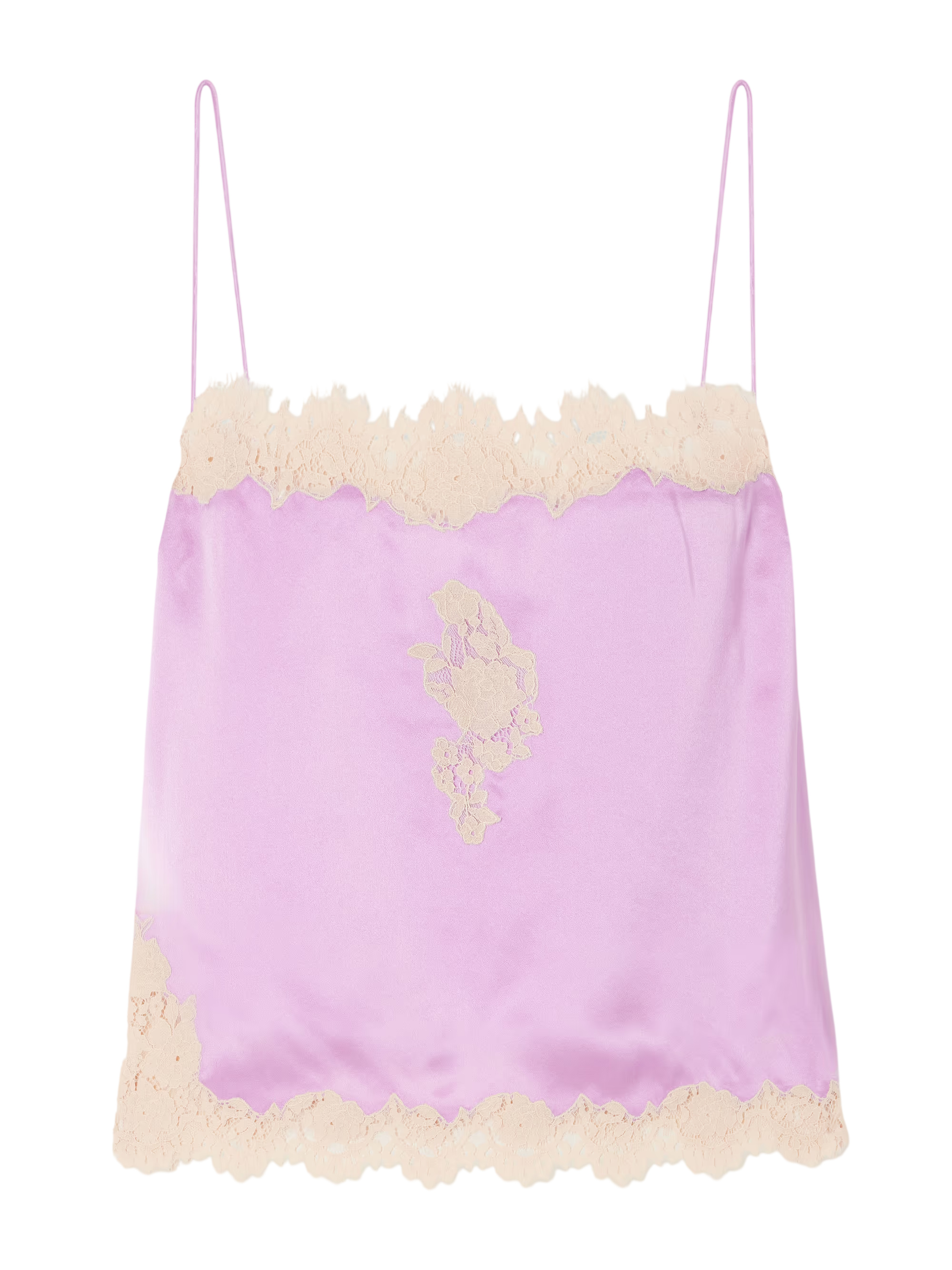 DÔEN Avelaine lace-trimmed silk-satin cami