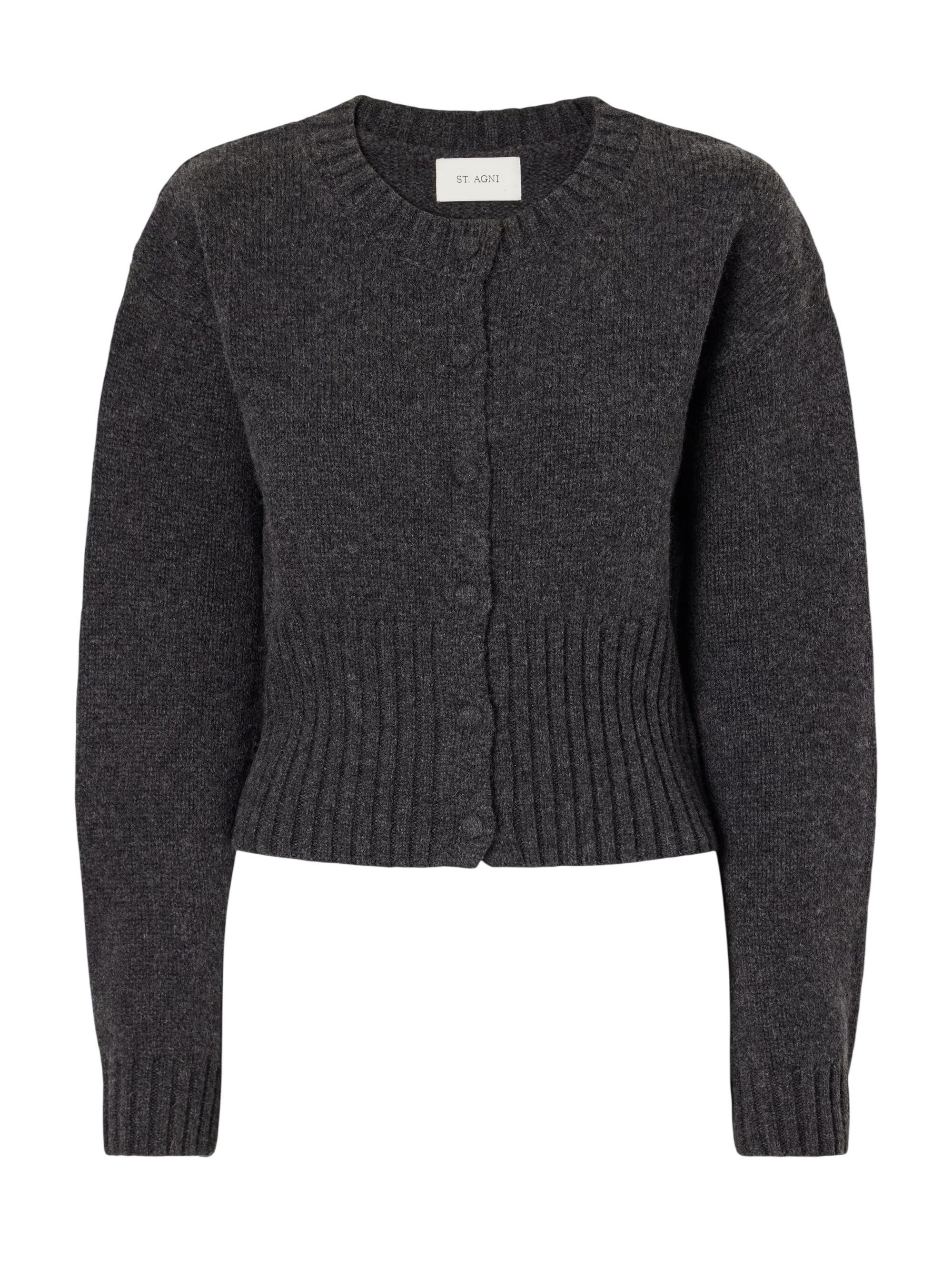 Cropped wool cardigan