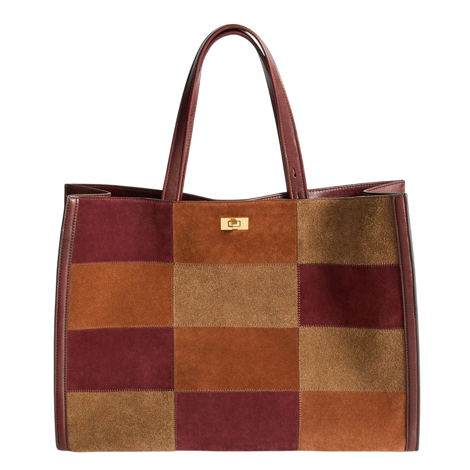 Mortimer Patchwork Suede Tote