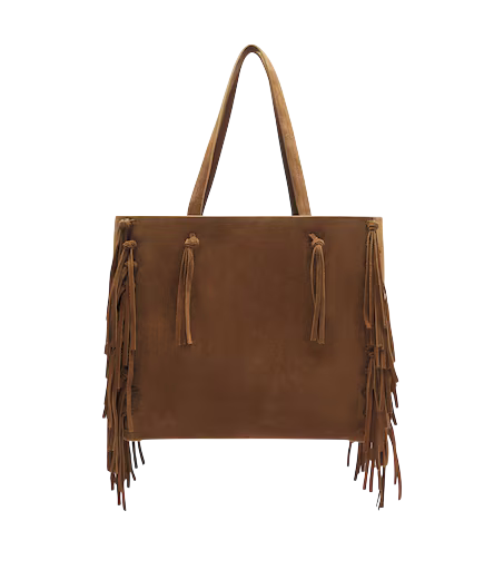 Joni fringed suede tote bag