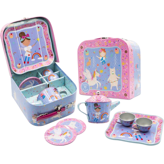 Rainbow Fairy 7pc Tin Tea Set