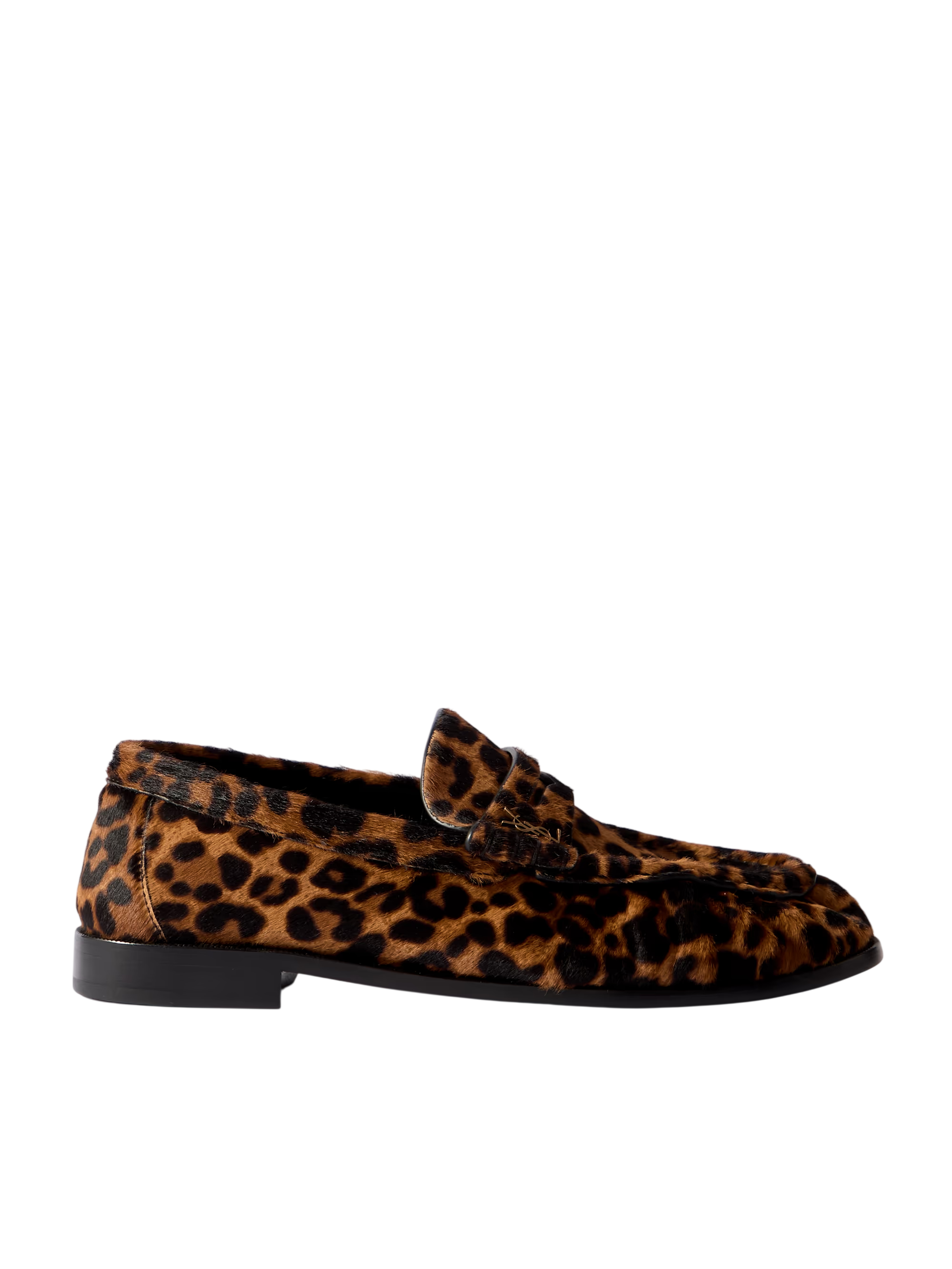 Le Loafer Cassandre-embellished leopard-print calf hair loafers