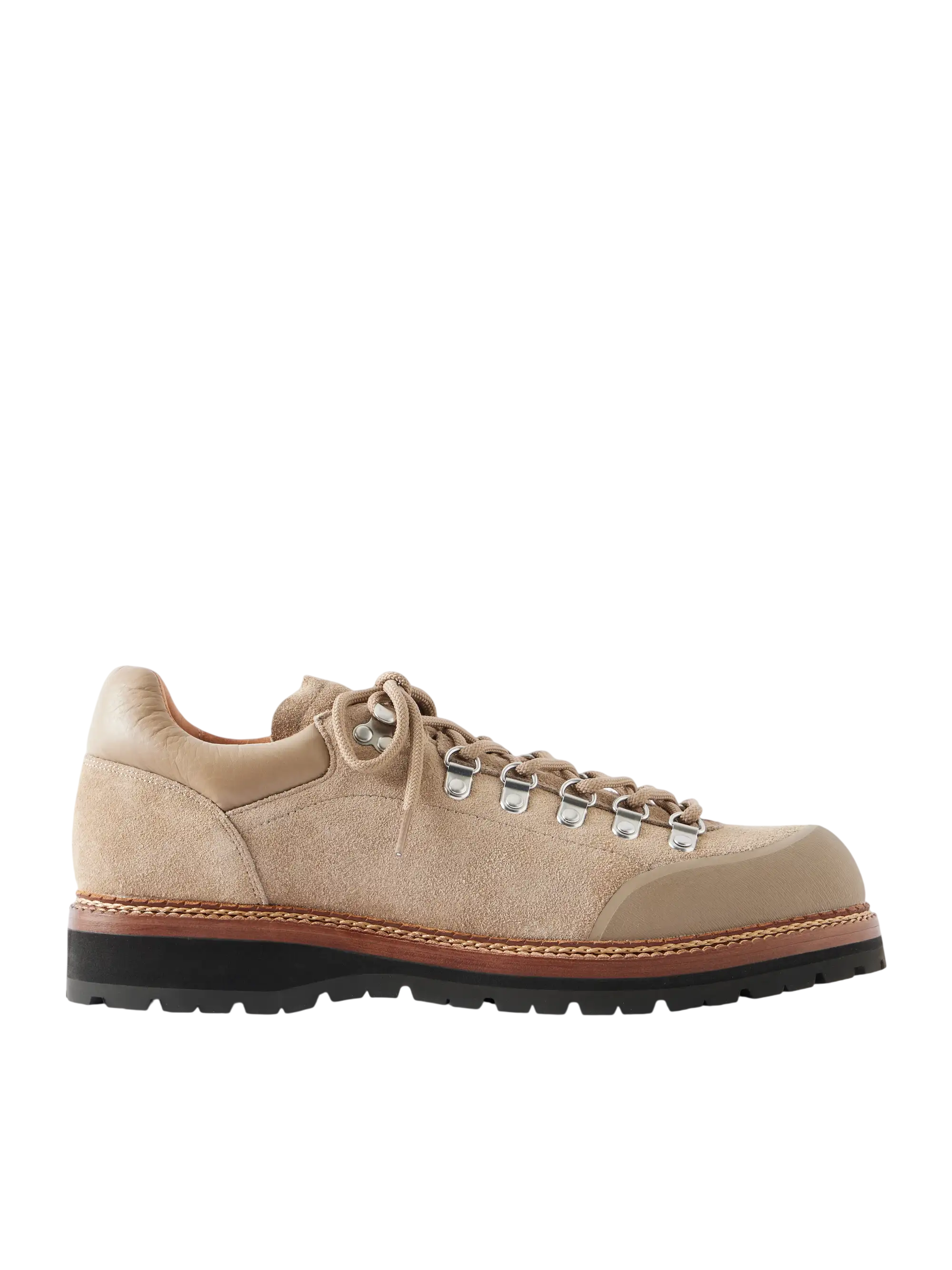 Alpine Leather-Trimmed Suede Hiking Boots