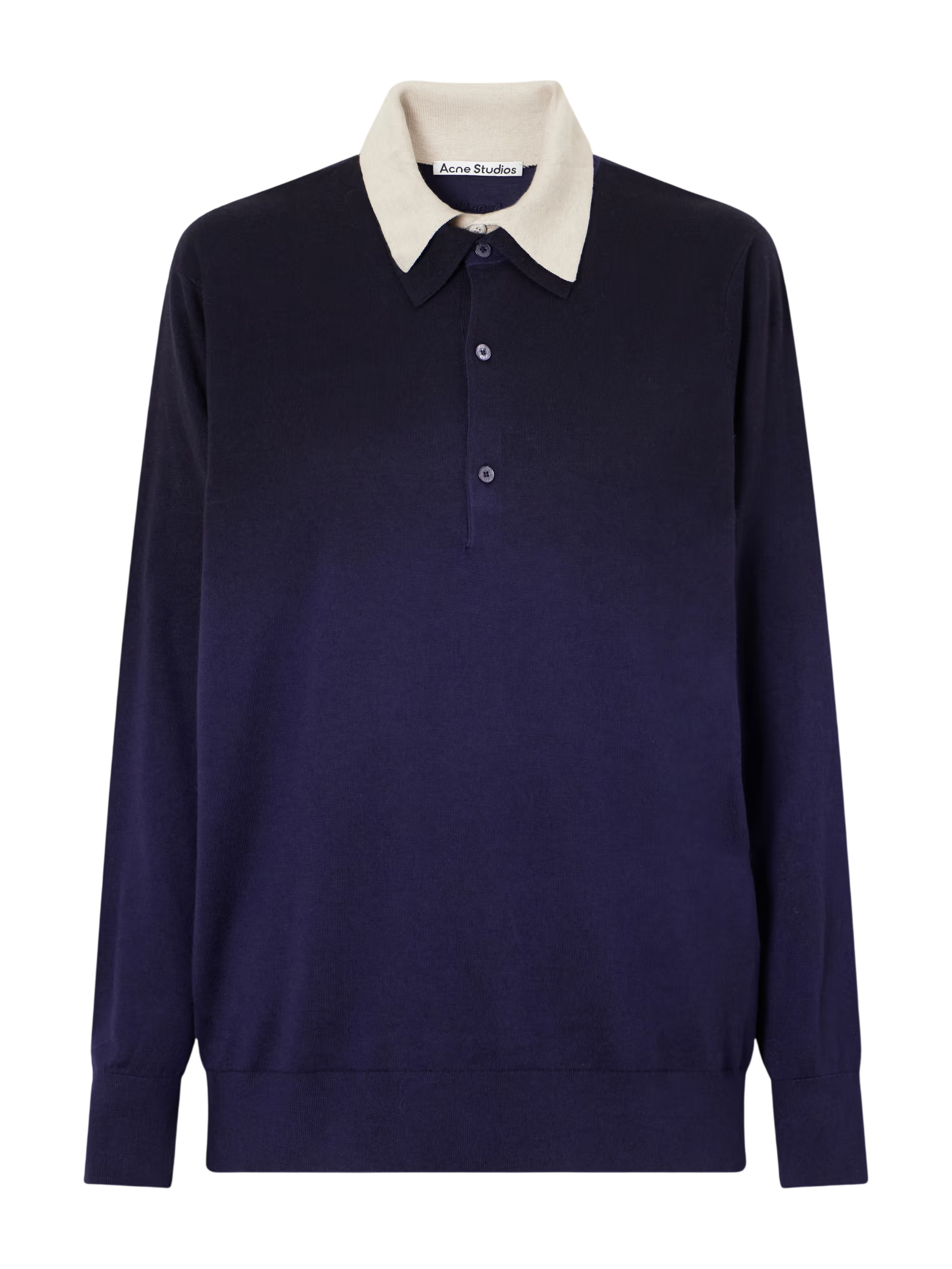 Layered silk, wool and cashmere-blend polo sweater
